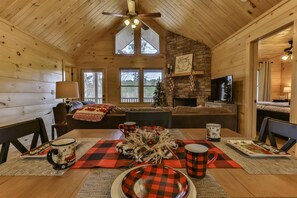 Fireplace, DVD player