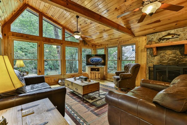 壁炉、DVD 播放器