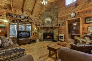 Fireplace, DVD player