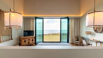 Panoramic-Doppelzimmer, Meerseite | Hochwertige Bettwaren, Minibar, Zimmersafe, individuell dekoriert