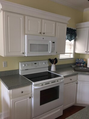 Fridge, microwave, dishwasher, ice maker