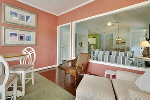 Flat-screen TV, DVD player, toys