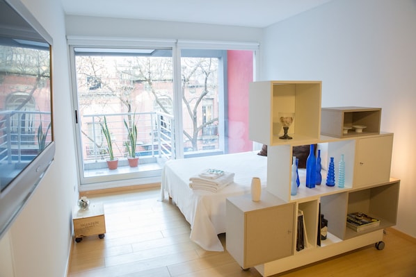 Apartamento superior, 1 cama de matrimonio con sofá cama, no fumadores | Wifi gratis y ropa de cama