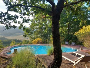 Pool - Charming farmhouse apartment with garden, pool and views (Casole d'Elsa)