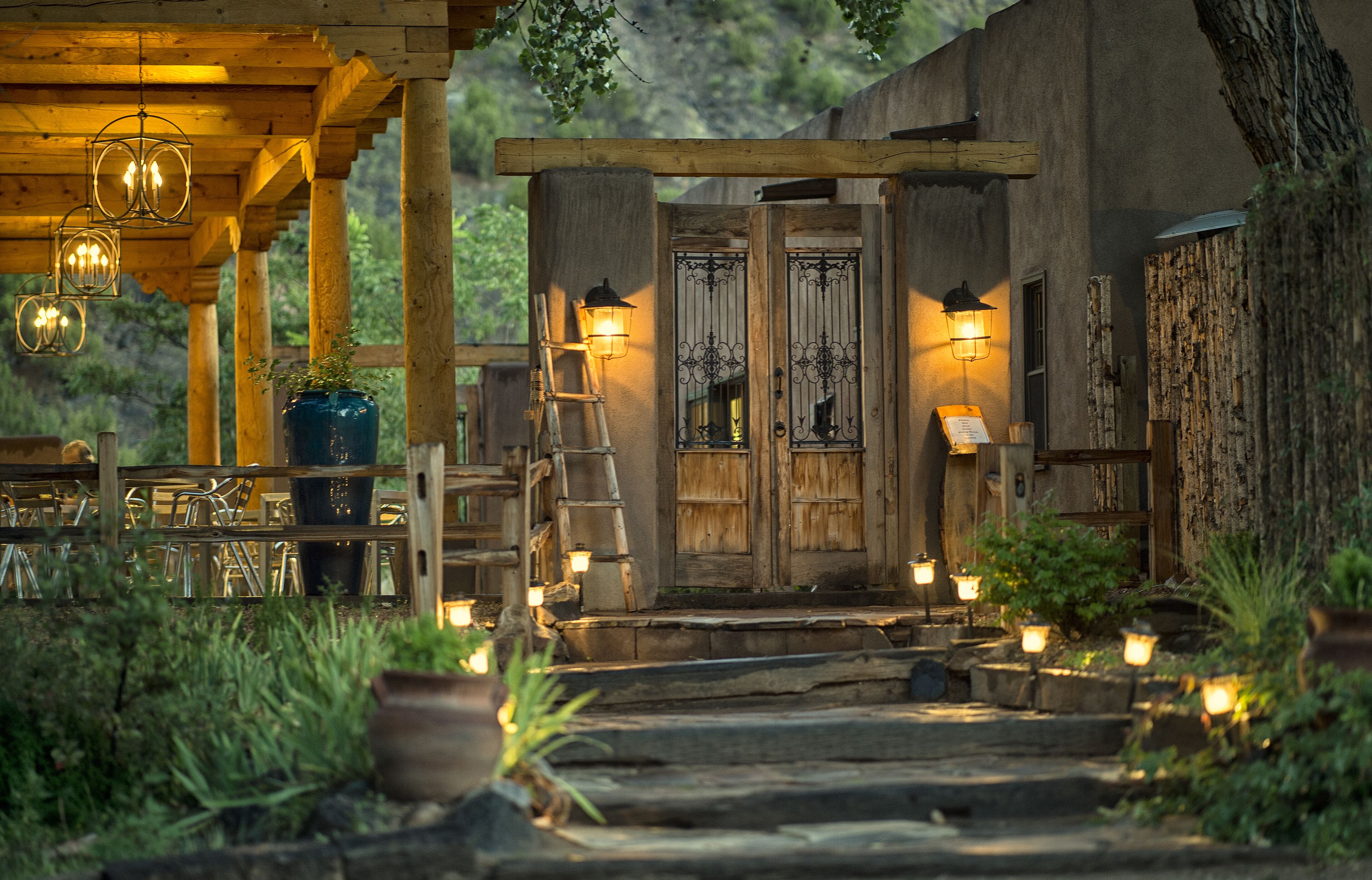 Cafe Abiquiu outdoor terrace entrance
