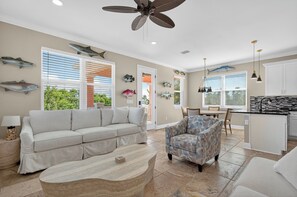 Flat-screen TV, DVD player - Anthony Beach Cottages - Italian Retreat - 2 bedroom home with pool - Sleeps 6 (Holmes Beach)