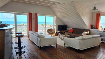 TV, lettore DVD, tavolo da ping pong, libri