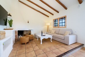 Télévision, cheminée