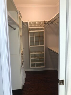 Large walk-in closet w/ pocket doors