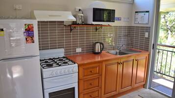 Fridge, microwave, oven, toaster