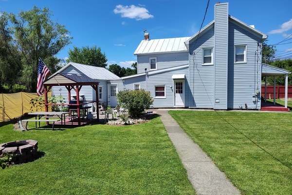 fenced in front yard