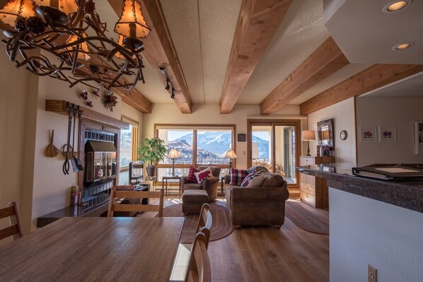 Condo, 2 Bedrooms | Living room - Top Floor 2Br Unit- Views of the Mountains - No Cleaning Fee! (Crested Butte)
