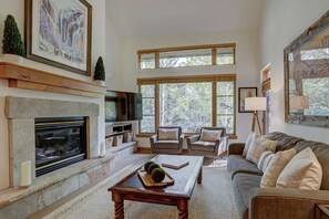 Condo, 3 Bedrooms | Living room | Flat-screen TV, fireplace, stereo - Arrowhead Village 310PC - 2 Br Condo (Edwards)