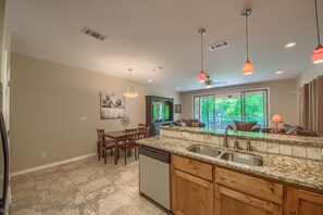 Condo, 3 Bedrooms | Private kitchen | Fridge, microwave, oven, stovetop - Riverview Terrace Rg 203 3 Bedroom Condo by RedAwning (New Braunfels)