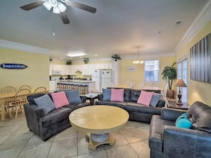 Villa, Multiple Beds (Spring Deal$! Ocean Views-Golfers, Fa) | Living room | Hulu - Spring Deal$! Ocean Views-golfers, Families, Groups+... Sleeps up to 22 in Beds! (North Myrtle Beach)