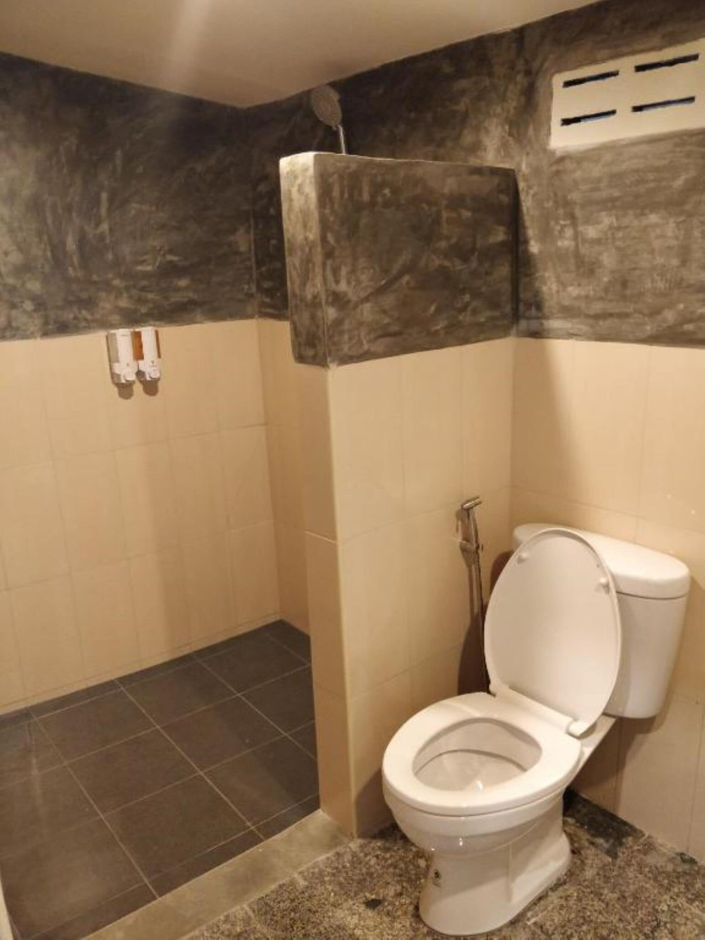 shower, eco-friendly toiletries, towels