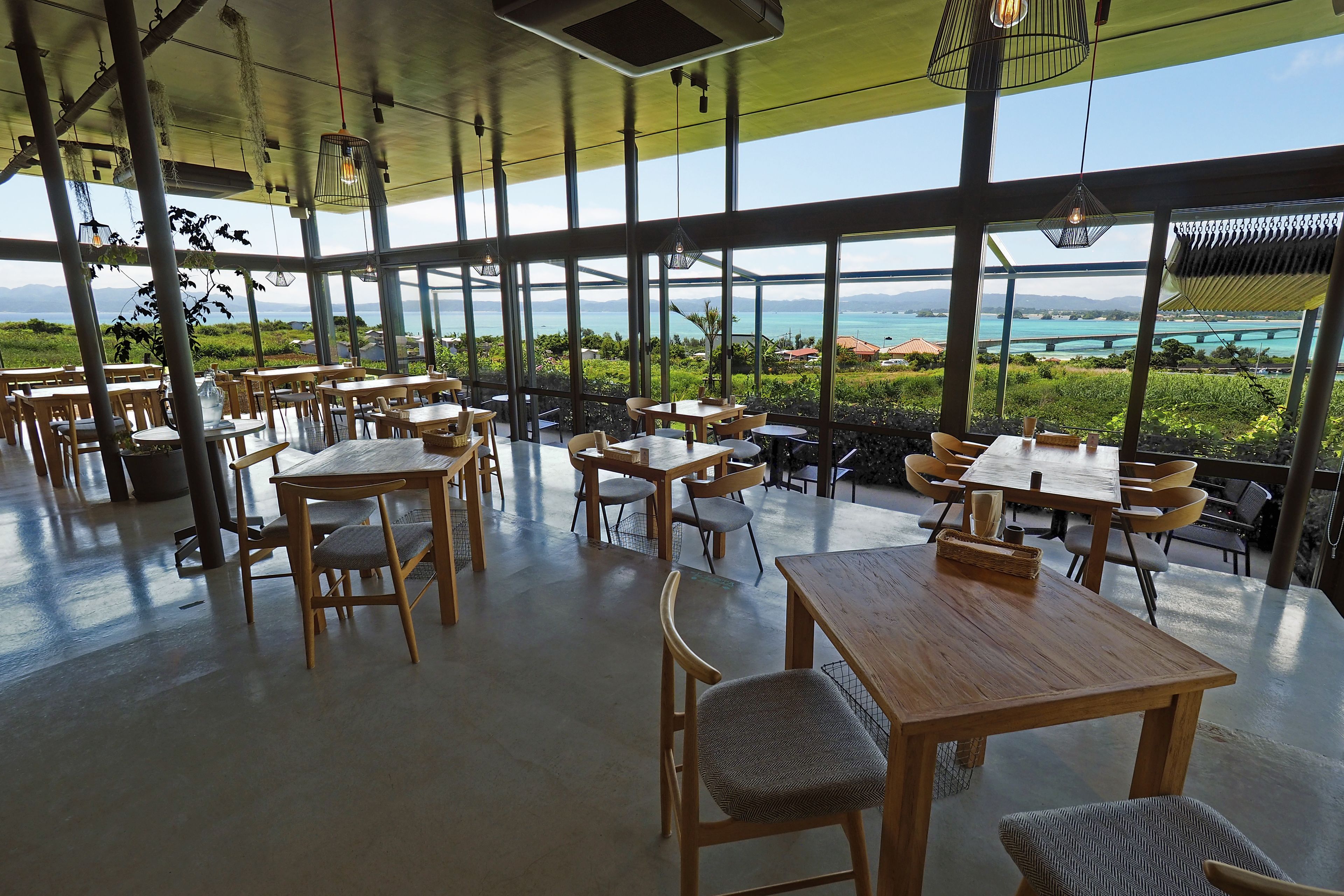 breakfast, lunch, dinner served; sea views