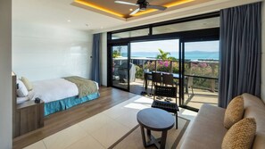 Ocean View Terrace Deluxe B | Down comforters, minibar, in-room safe, individually decorated - One Suite The Terrace (Nakijin)