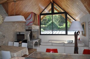 TV, fireplace, DVD player