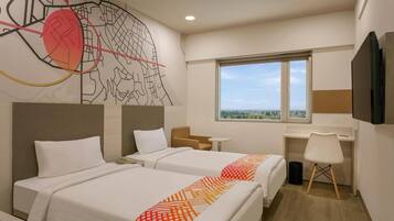 Free minibar items, in-room safe, desk, blackout drapes