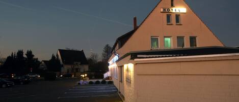Front of property – evening/night
