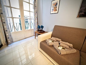 Apartamento, 1 quarto | Área de estar