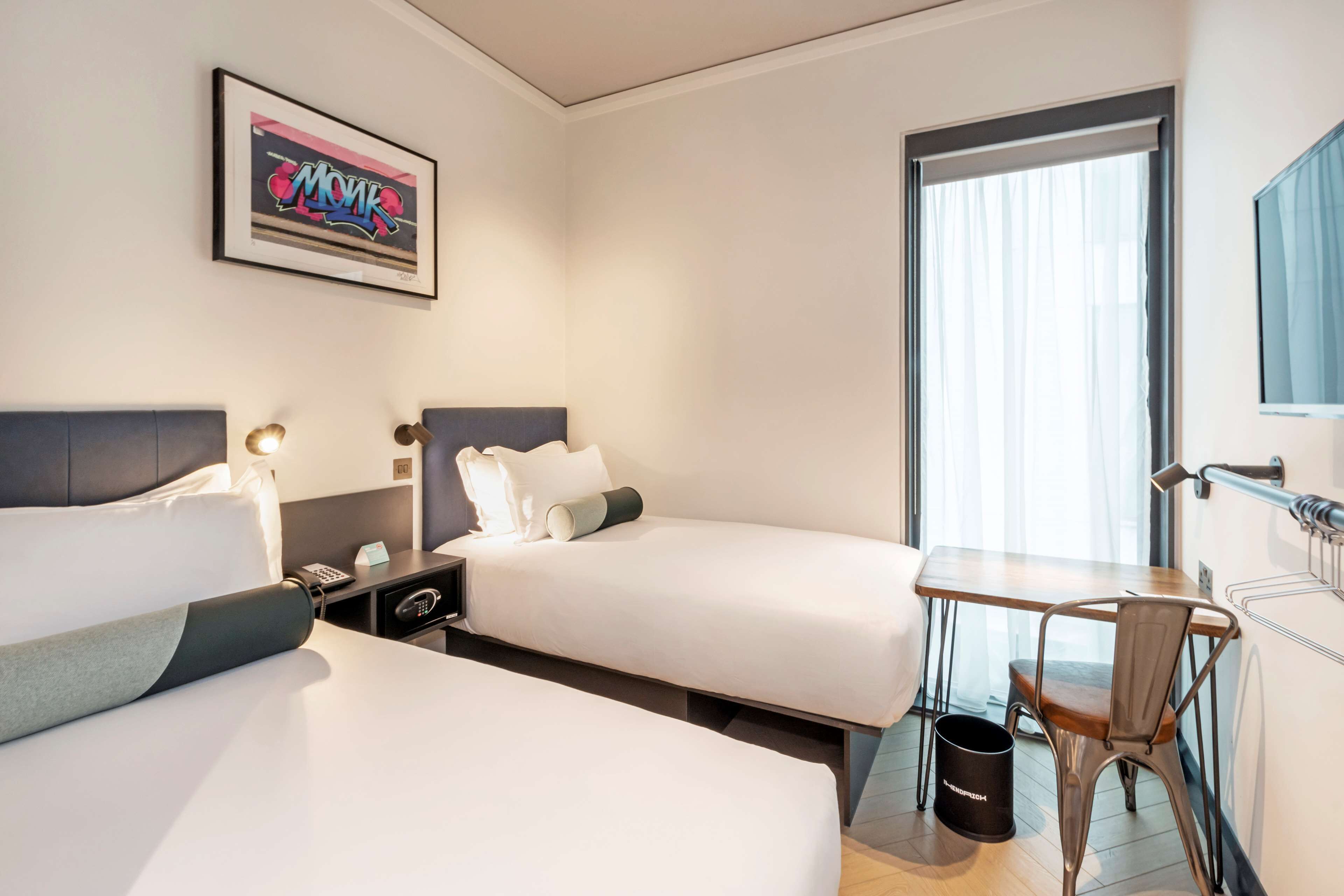 twin room | in-room safe, desk, blackout curtains, free wifi