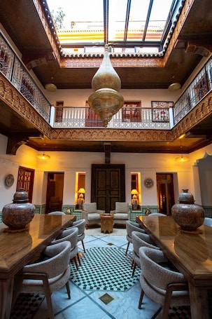 Terraza o patio. Riad Atlas Acacia