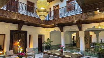 32-inch flat-screen TV with satellite channels, TV