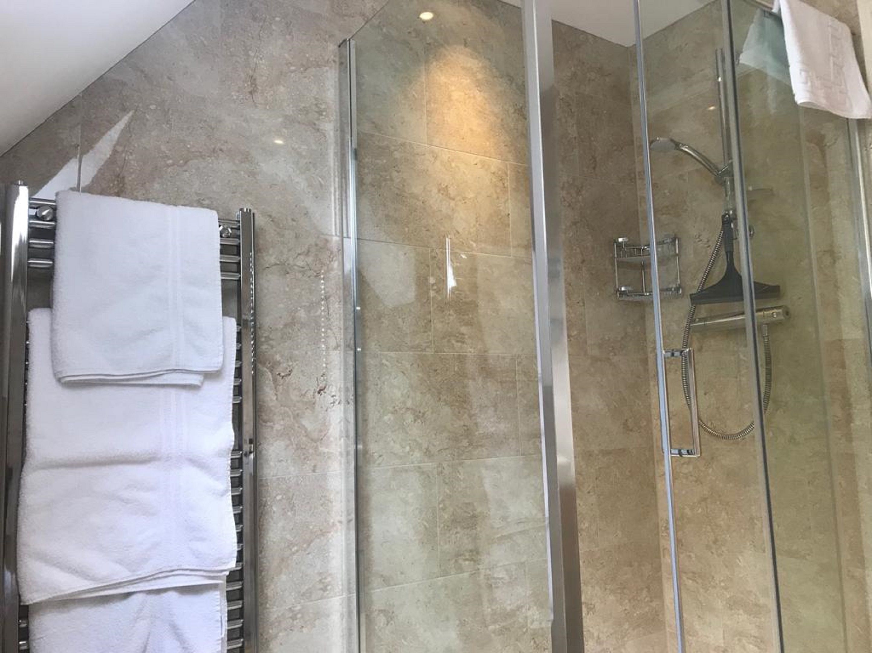 One Bedroom Penthouse | Bathroom | Shower, hair dryer, towels