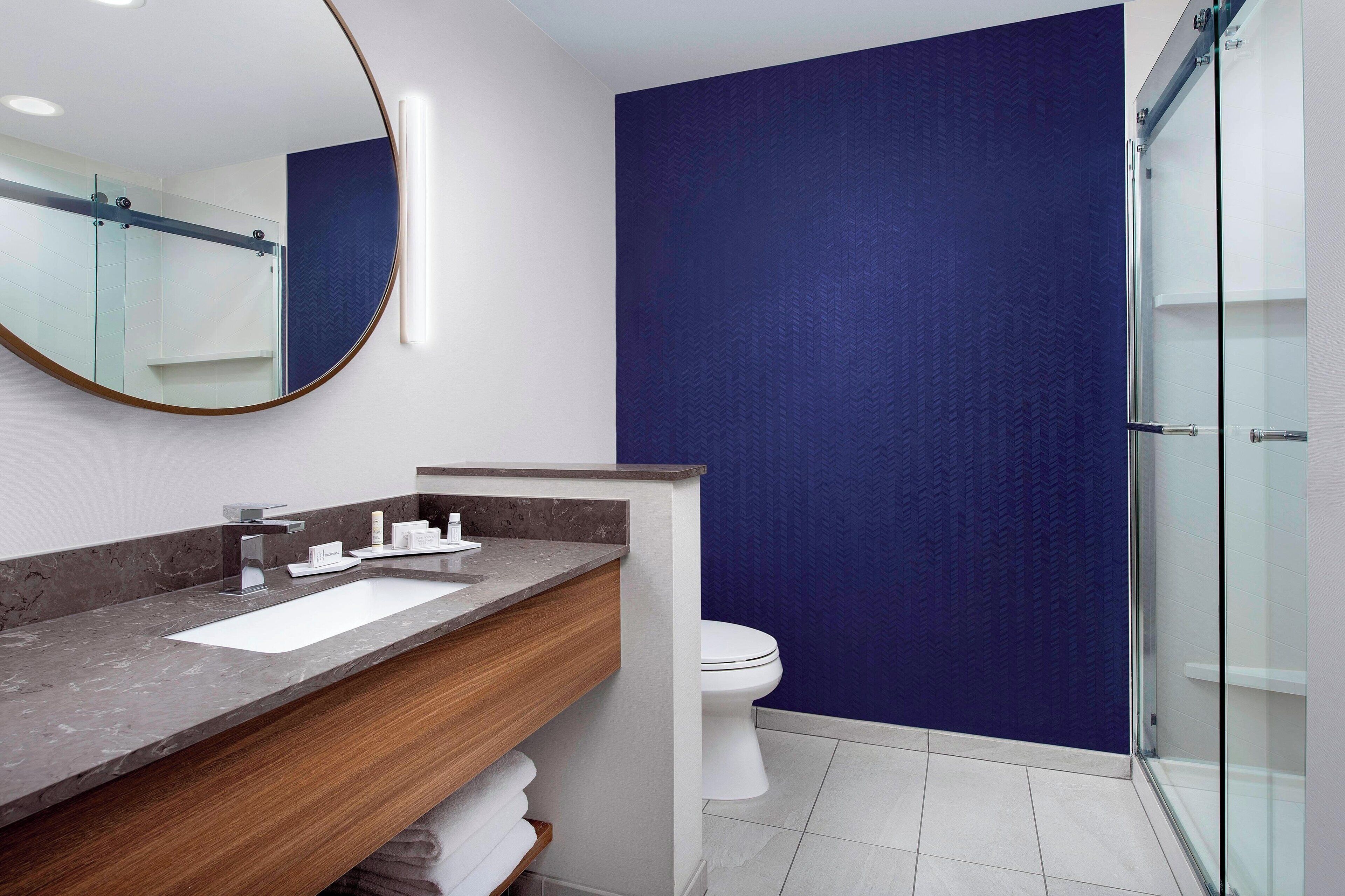 free toiletries, hair dryer, towels, soap