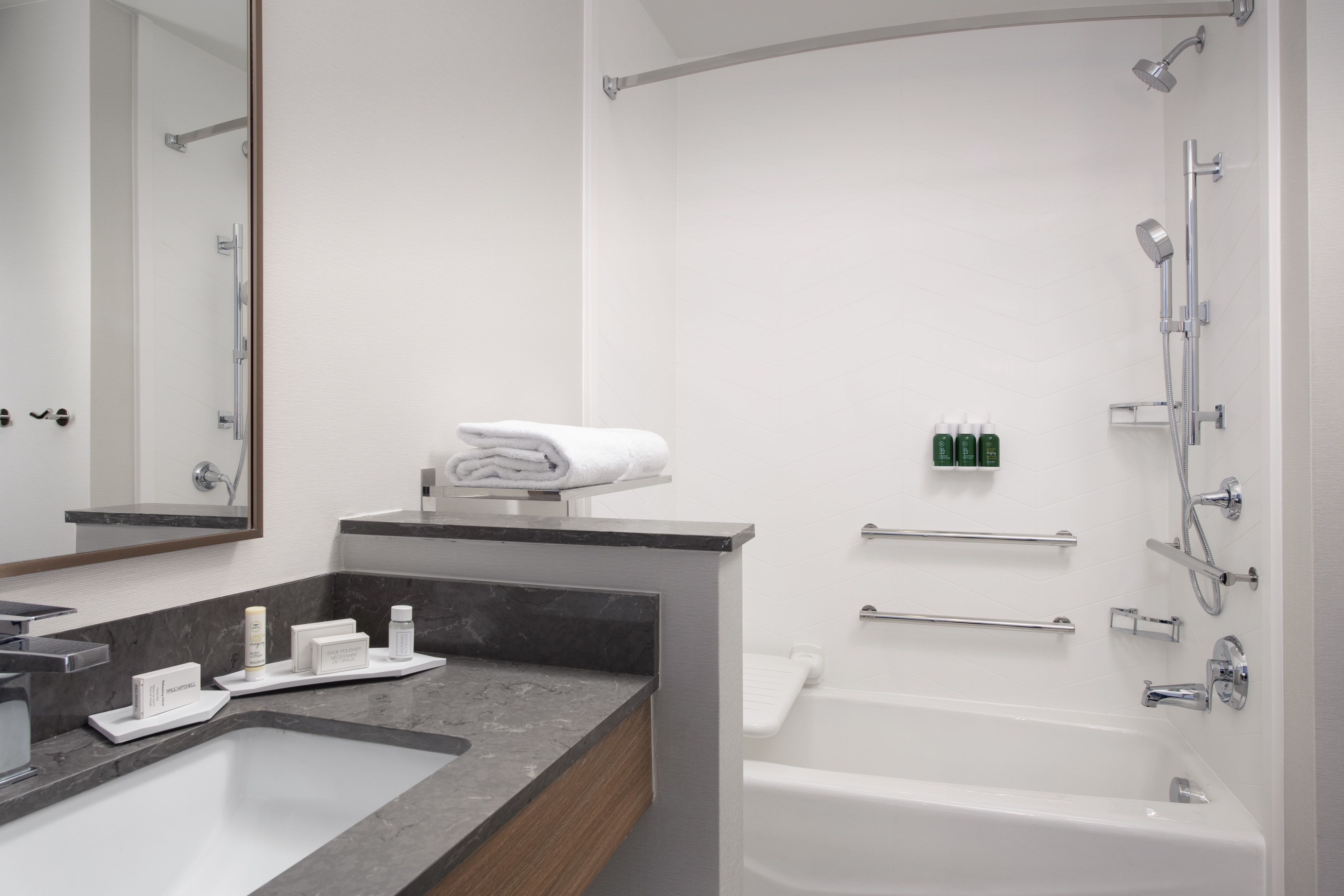 free toiletries, hair dryer, towels, soap