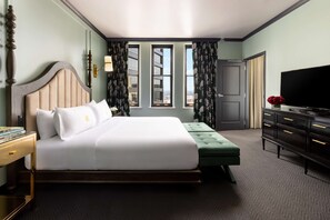 In-room safe, desk, laptop workspace, blackout curtains