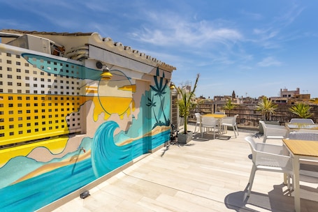 Terraza en la azotea. Can Rubi - Turismo de Interior