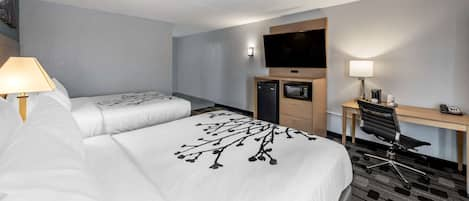 Standard Room, 2 Queen Beds, Non Smoking | Hypo-allergenic bedding, desk, laptop workspace, blackout curtains