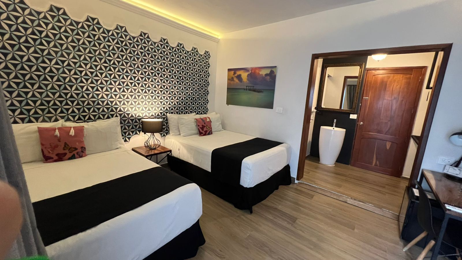 family twin room, garden view | premium bedding, down duvets, pillow-top beds, minibar