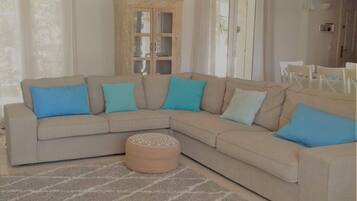 TV, DVD player, table tennis, books