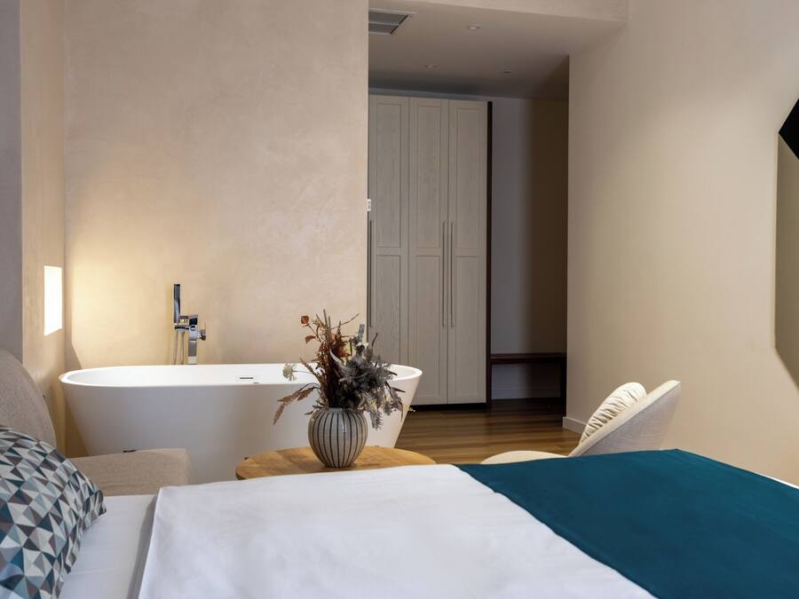 1 habitación y ropa de cama de alta calidad