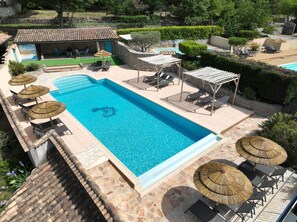 Outdoor pool, a heated pool