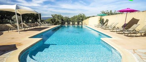 Outdoor pool, a heated pool