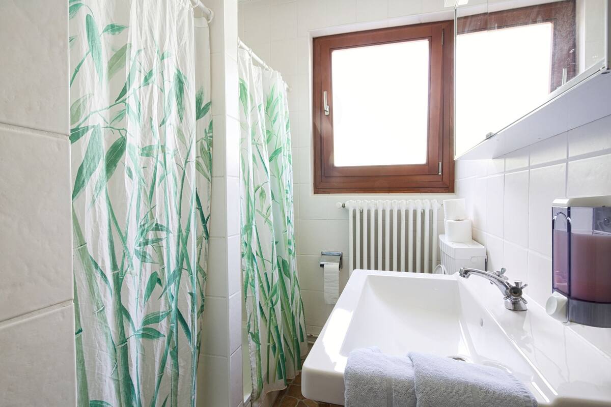 room, shared bathroom (5) | bathroom | shower, free toiletries, hair dryer, towels