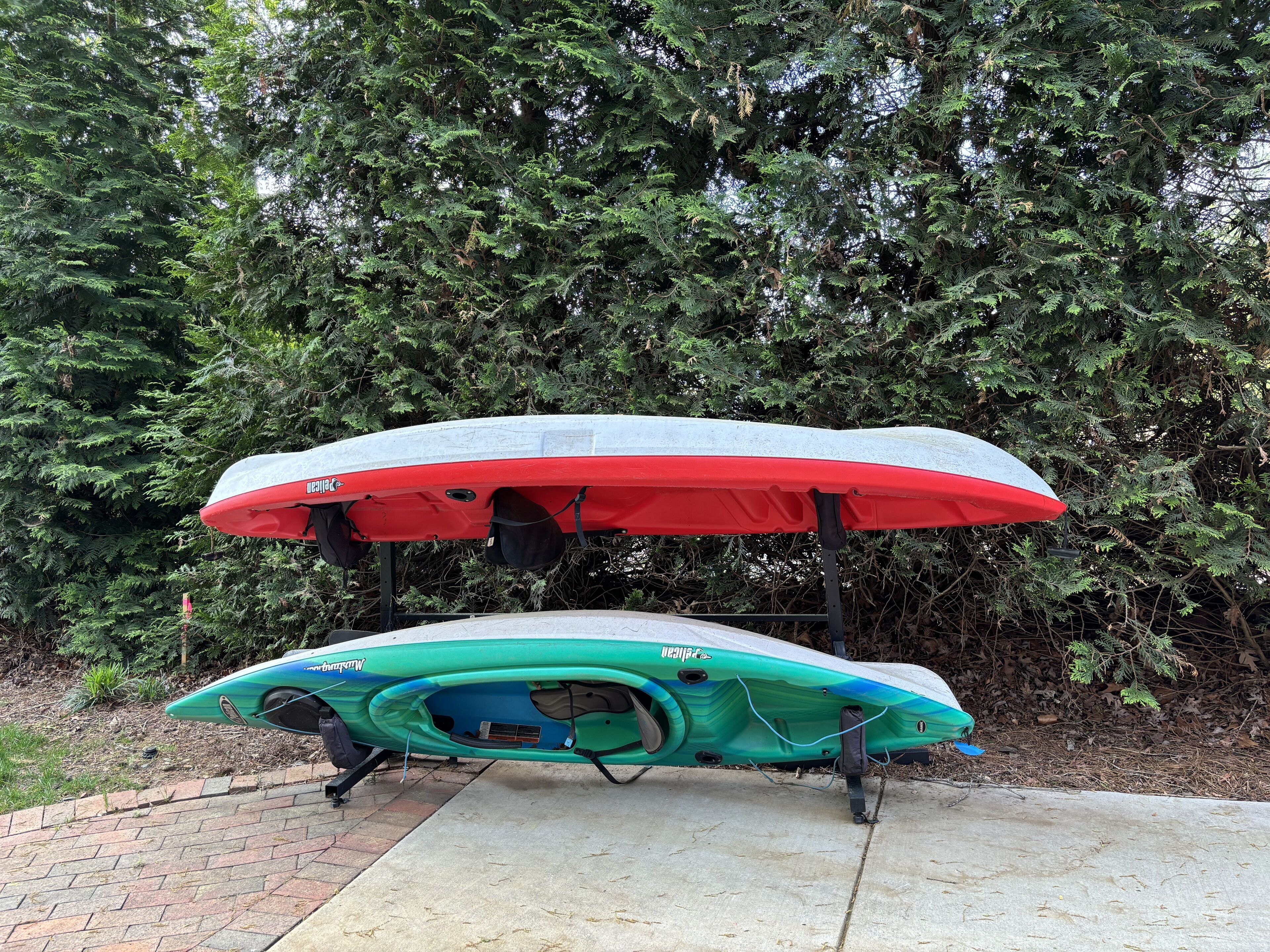 Two kayaks