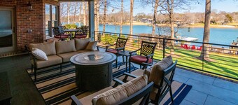 Lakefront Retreat,  with private boat dock, beautiful open water view 