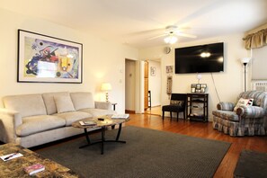 Smart TV, DVD player, foosball, table tennis