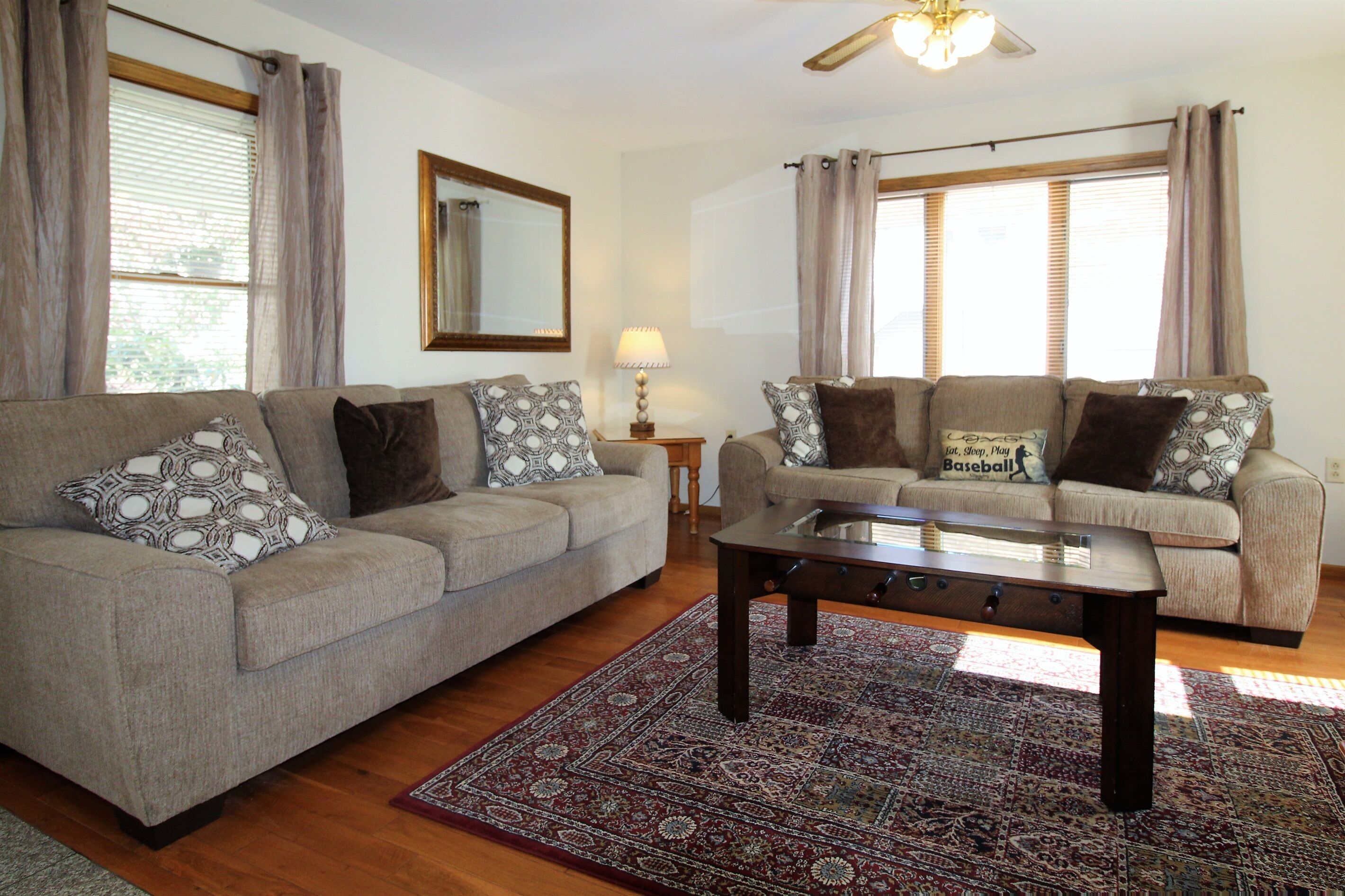 Smart TV, DVD player, table football