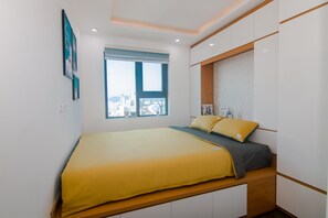 2 slaapkamers, een kluis op de kamer, een strijkplank/strijkijzer