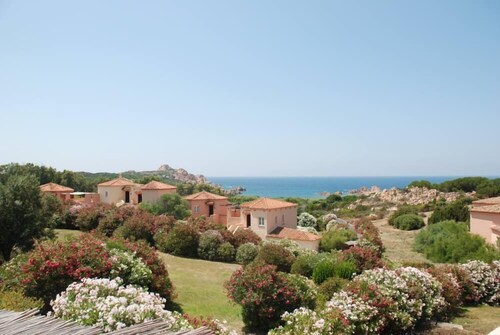 Wohnung in Villa mit Blick auf das Meer Terrasse am Sonnenuntergang
