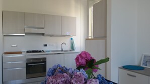 A modern kitchen with stainless steel appliances, a sink, and a window above the countertop. - BLURAPALLO wi-fi and vistamare CITRA 010046-lt-0294 CIN IT010046C2RZLGCYU4 (RAPALLO)