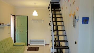 TV, DVD player, books