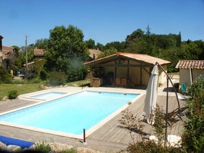 A heated pool